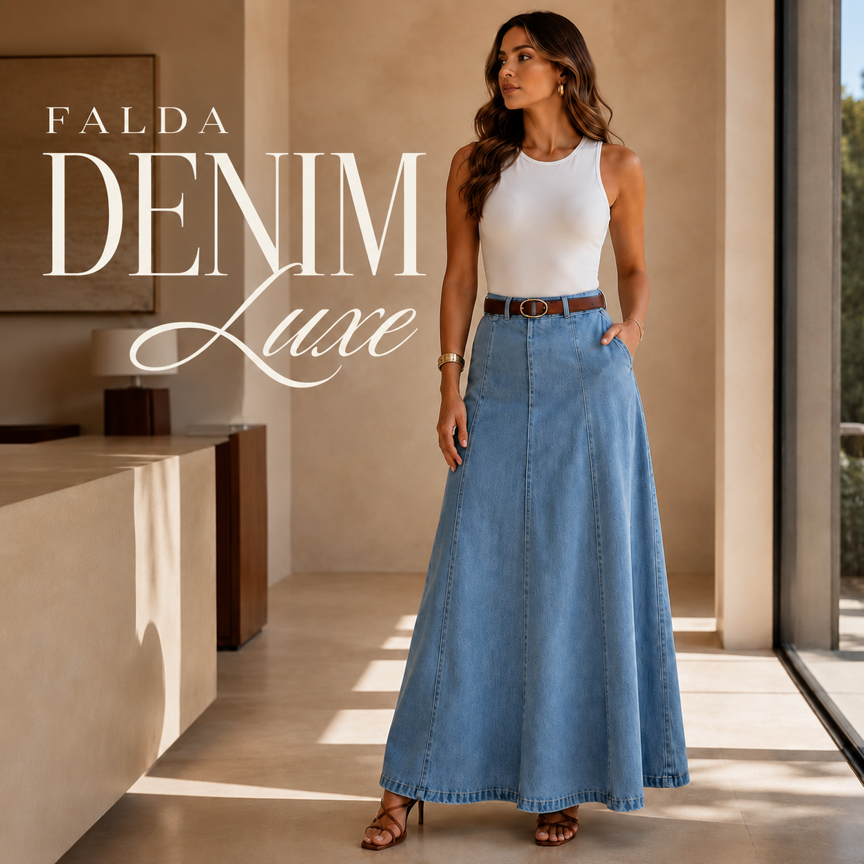 FALDA DEMIN LUXE